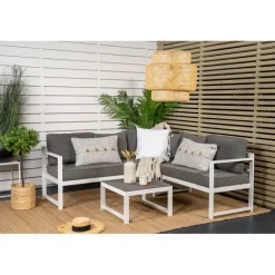 Salvador Have Hjørnesofa Sæt - Grå,Hvid