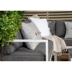 Salvador Have Hjørnesofa Sæt - Grå,Hvid