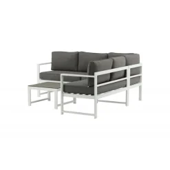 Salvador Have Hjørnesofa Sæt - Grå,Hvid