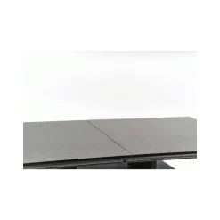 SALVADOR Spisebord med udtræk, - top - MørkeGrå, ben - MørkeGrå