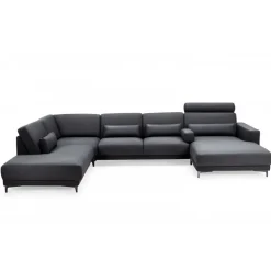 Samsø Læder Hjørnesofa med Chaiselong og open end