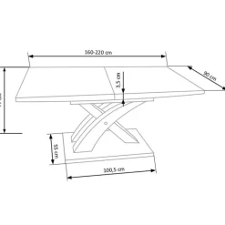 SANDOR 2 bord, - ekstra Hvid