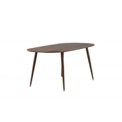 Sanford - 180x90cm Ovalt spisebord - Mørkebrun