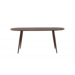 Sanford - 180x90cm Ovalt spisebord - Mørkebrun