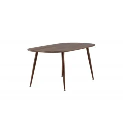 Sanford - 180x90cm Ovalt spisebord - Mørkebrun