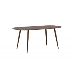 Sanford - 180x90cm Ovalt spisebord - Mørkebrun