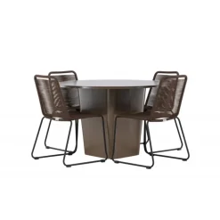 Santa Fe Rund Loungesæt - Havemøbelsæt