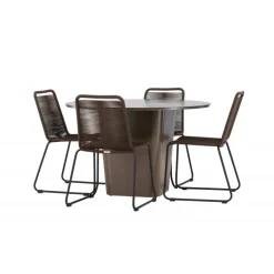 Santa Fe Rund Loungesæt - Havemøbelsæt