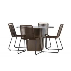 Santa Fe Rund Loungesæt - Havemøbelsæt