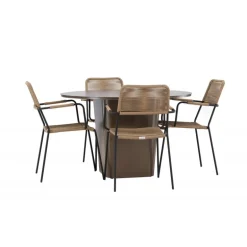 Santa Fe Rund Loungesæt - Havemøbelsæt