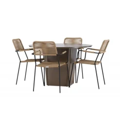 Santa Fe Rund Loungesæt - Havemøbelsæt