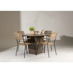 Santa Fe Rund Loungesæt - Havemøbelsæt