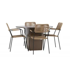 Santa Fe Rund Loungesæt - Havemøbelsæt