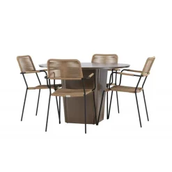 Santa Fe Rund Loungesæt - Havemøbelsæt