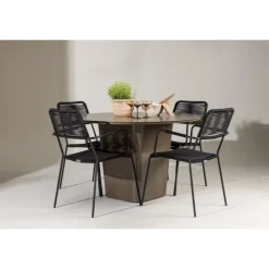 Santa Fe Rund Loungesæt - Havemøbelsæt