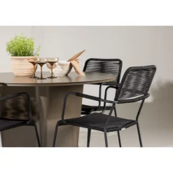 Santa Fe Rund Loungesæt - Havemøbelsæt