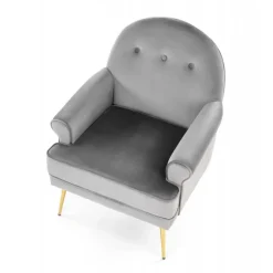 SANTI Lænestol Grå/Guld