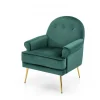 SANTI lænestol Mørkegrøn/guld