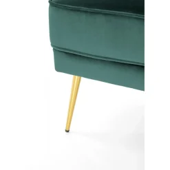 SANTI lænestol Mørkegrøn/guld