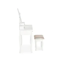 SARA kommodekonsol med skammel, Hvid mat