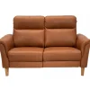 Sæby 2 pers sofa Cognac Lædersofa