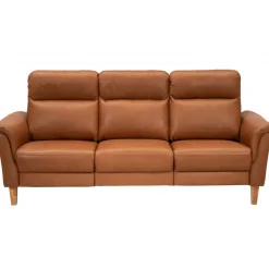 Sæby 3 pers sofa Cognac Lædersofa