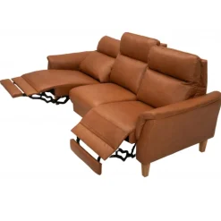Sæby 3 pers sofa Cognac Lædersofa