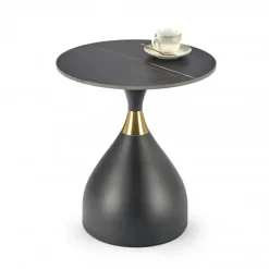 SCALITA sofabord, Sort marmor / Sort / guld