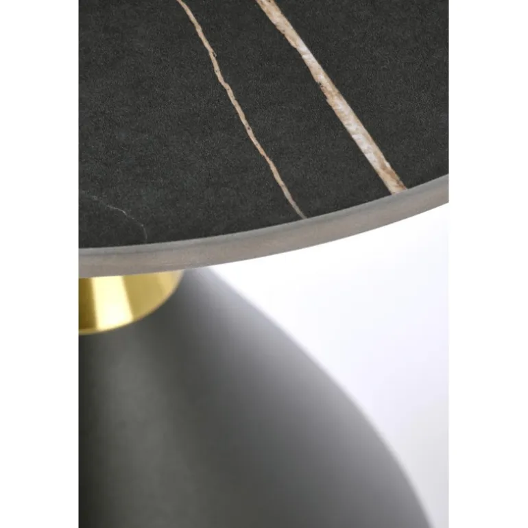 SCALITA sofabord, Sort marmor / Sort / guld