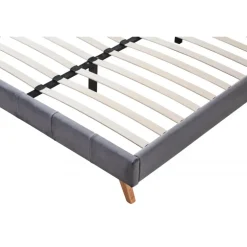 SCANDINO 160x200 seng - Grå Velour