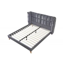 SCANDINO 160x200 seng - Grå Velour