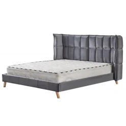 SCANDINO 160x200 seng - Grå Velour