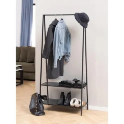 Seaford garderobestativ sort metal