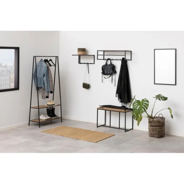 Seaford knagerække sort metal