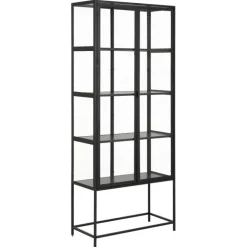 Seaford vitrine sort metal