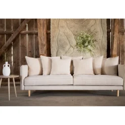 Segelskaren 3 personers Sofa - Beige stof
