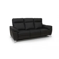 Selesta Recliner 3 pers. lædersofa sort