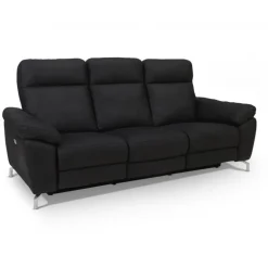Selesta Recliner 3 pers. lædersofa sort