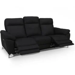Selesta Recliner 3 pers. lædersofa sort
