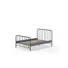 Seng 140 x 200 cm – Bronxx, denimblå metal