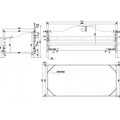 Seng 90 x 200 cm AMORI – hvid dagbænk med romantiske detaljer