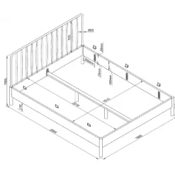Seng 160 x 200 cm i eg – Olive