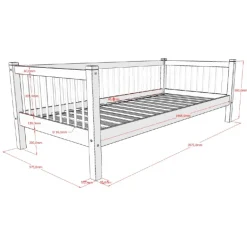 Seng i eg 90 x 200 cm – Forrest Oak