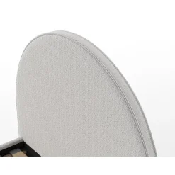 Seng med gavl 140 x 200 – Moon, grå bouclé