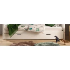 Seng med opbevaring – Dallas underseng 90 x 190 cm, hvid