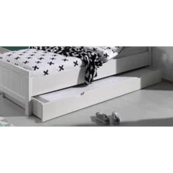 Seng med opbevaring – Erik underseng 90 x 190 cm, hvid