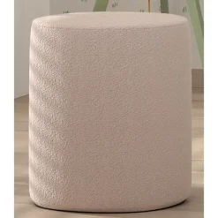 Seng med opbevaring 140 x 200 – Moon, lyserød bouclé