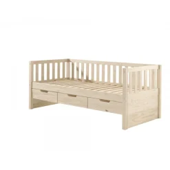 Seng med opbevaring 90 x 200 cm – Fritz, natur fyr