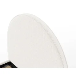 Seng med opbevaring 90 x 200 cm – Moon, hvid bouclé