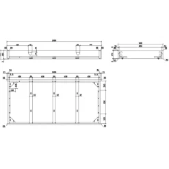 Seng med opbevaring Amori underseng 90 x 190 cm – hvid